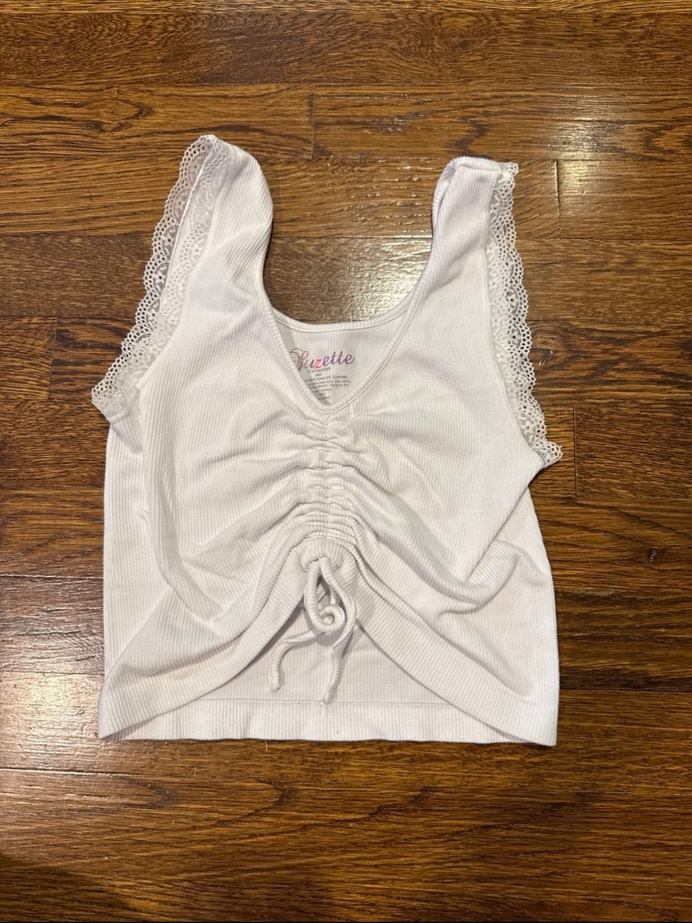 Suzette Collection Women’s White Crop Tank Top One Size
